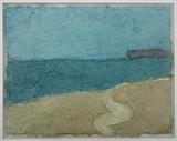 Beach with a Stream by Richard Burt, Painting, Oil on canvas