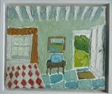 Devon Cottage Interior by Richard Burt, Painting, Oil on canvas