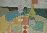 My Wine by Richard Burt, Painting, Oil on canvas