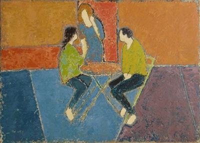 Coffee by Richard Burt, Painting, Oil and Acrylic on Canvas