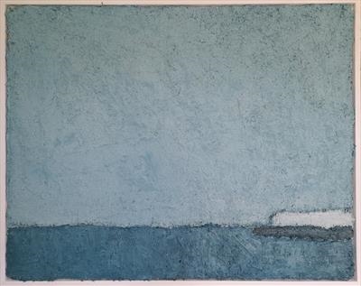 Fog Over The Mouth Of The River Erme by Richard Burt, Painting, Oil on canvas