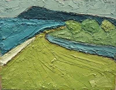 Orchard by the Sea by Richard Burt, Painting, Oil on canvas