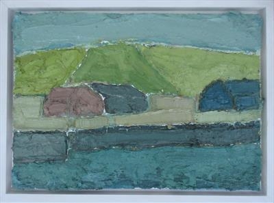 Salcombe Boatsheds by Richard Burt, Painting, Oil on canvas